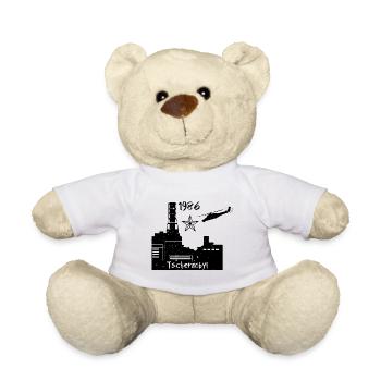 Atomkraftwerk Tschernobyl 1986 Geschenk - Teddy - Weiß - Vorne