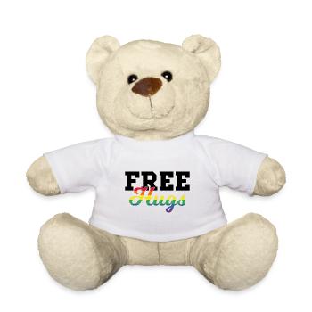 Hugs gratuit cadeau lgbt - Nounours - blanc - Devant