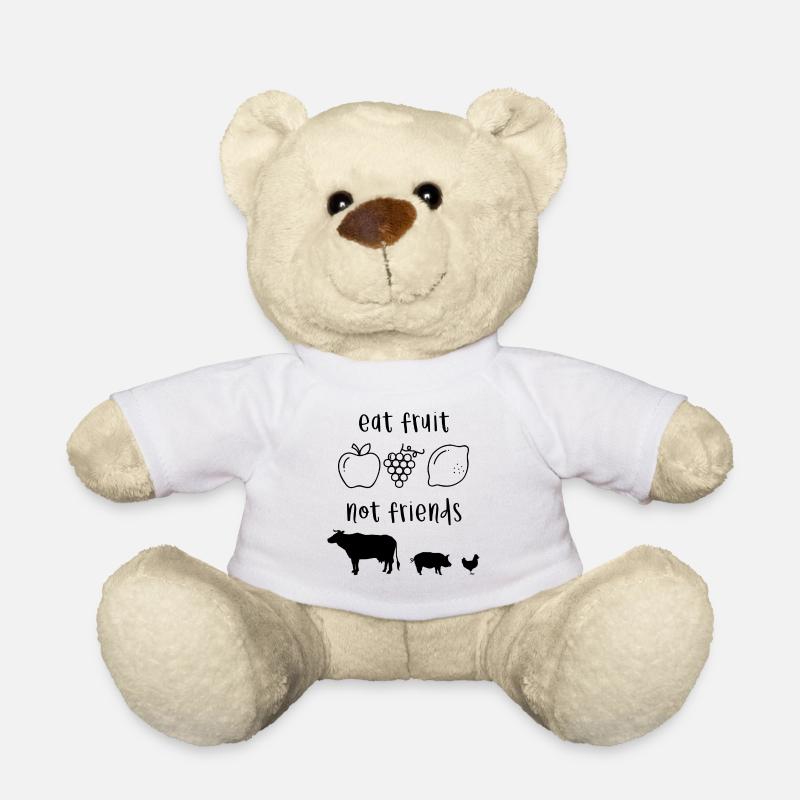 Animal Rights Fleischfrei Spruch Geschenk - Teddy - Weiß