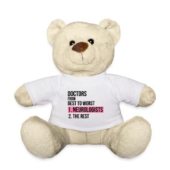 Médecins du meilleur au pire neurologue cadeau - Nounours - blanc - Devant
