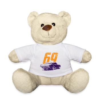 Retro Vintage Car Auto 1969 Geschenk - Teddy - Weiß - Vorne