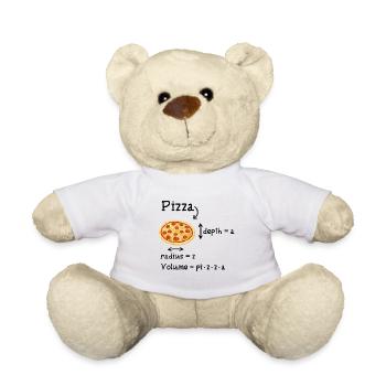 Pizza Pi Mathe Formel Geschenk - Teddy - Weiß - Vorne