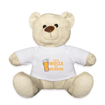 Weizenbier Beir Schwaben Schwäbisch Geschenk - Teddy - Weiß - Vorne
