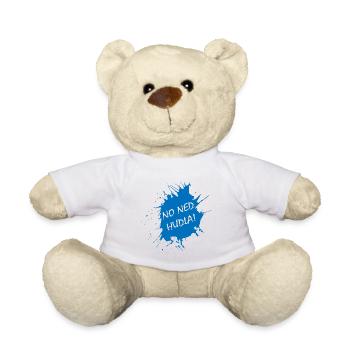No Ned Hudla Schwaben Schwäbisch Geschenk - Teddy - Weiß - Vorne