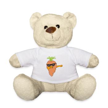 Carrot Carrot Dabbing Funny pour les enfants végétaliens - Nounours - blanc - Devant
