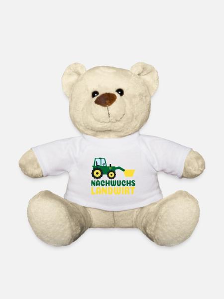 Nachwuchs Landwirt Traktor für Kinder Jungen Baby - Teddy - Weiß