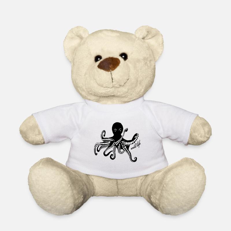 Octopus wildlife - Teddy Bear - white