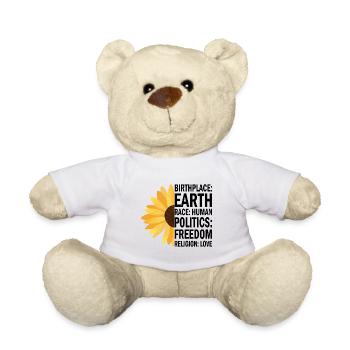 Birthplace Earth Race Human Anti Racism - Teddy Bear - white - Front