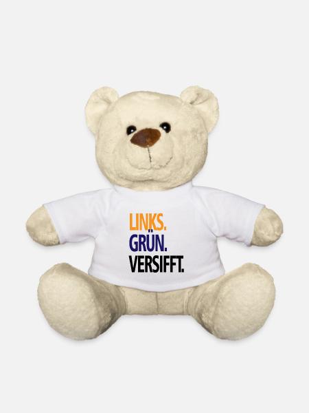Links Grün Versifft Anti Rassismus Toleranz - Teddy - Weiß