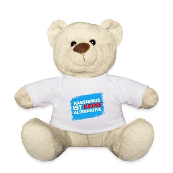 Rassismus ist keine Alternative Anti Toleranz - Teddy - Weiß - Vorne