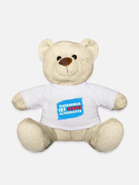 Rassismus ist keine Alternative Anti Toleranz - Teddy - Weiß