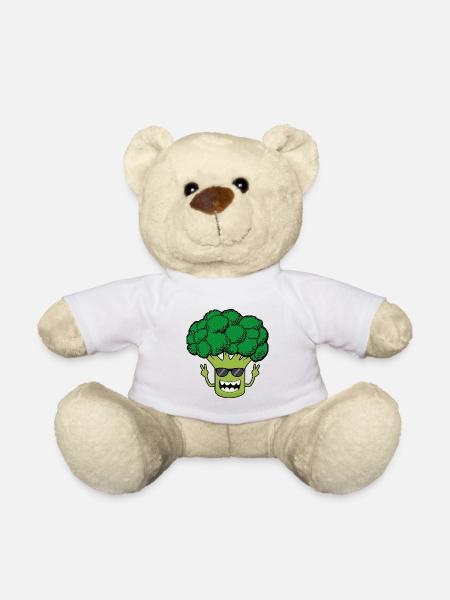 Brokkoli Broccoli Gemüse Lustig mit Sonnenbrille - Teddy - Weiß