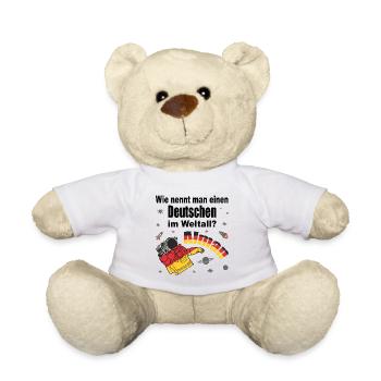 Deutschland Astronaut Weltall Alman lustig witzig - Teddy - Weiß - Vorne