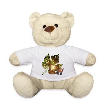 Forêt 48 avec renard - Nounours - blanc - Devant
