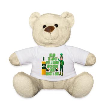 Irlande Le pays des légendes mythe Whiskey & Bière - Nounours - blanc - Devant