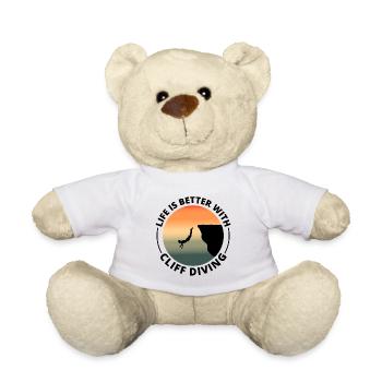 Cliff Diving Diver Base Jumping Extremsportarten - Teddy - Weiß - Vorne