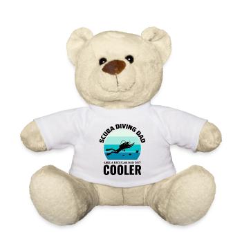 Scuba Diving Diver Dive Swimming Dad Fathers Day - Teddy Bear - white - Front