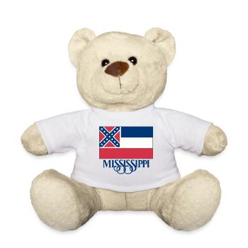 Mississippi Flagge - Teddy - Weiß - Vorne
