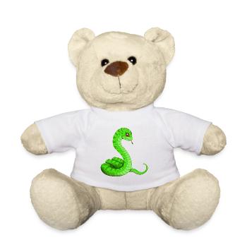 Grüne Schlange - Teddy - Weiß - Vorne