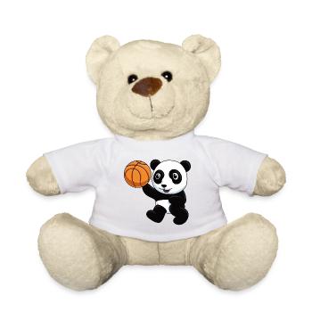 Panda de basket-ball - Nounours - blanc - Devant