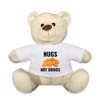 Chicken Nuggets Fast Food Lustiger Spruch - Teddy - Weiß - Vorne