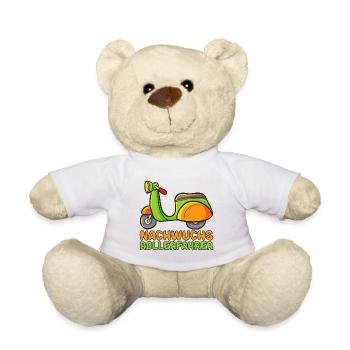 Rollerfahrer Motorrolller Roller fahren Baby Junge - Teddy - Weiß - Vorne