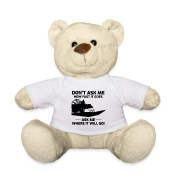 Airboat Fanboat Airboating Planeboat Bateau de marais - Nounours - blanc - Devant