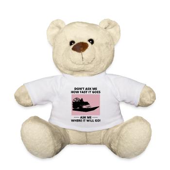 Airboat Fanboat Airboating Planeboat Bateau de marais - Nounours - blanc - Devant