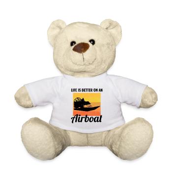 Airboat Fanboat Airboating Planeboat Bateau de marais - Nounours - blanc - Devant
