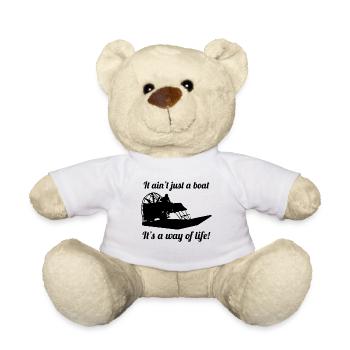 Airboat Fanboat Airboating Planeboat Bateau de marais - Nounours - blanc - Devant