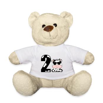 Zweiter Zweite 2. 2ter Geburtstag Kuh Baby Mädchen - Teddy - Weiß - Vorne