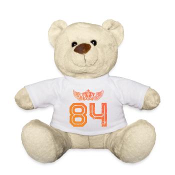 84 Number crown - Teddy Bear - white - Front