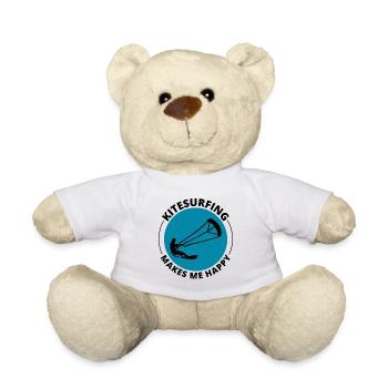 Kitesurfing Kitesurf Kiteboarding Kiteboarder - Nounours - blanc - Devant