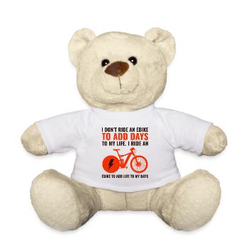 E-Bike Electric Bicycle Bike Cycling Biker Mtb - Teddy Bear - white - Front