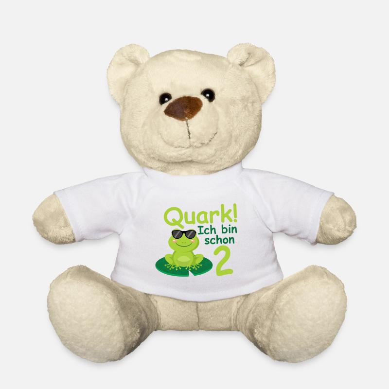 Geburtstagsshirt 2 jahr Frosch Baby mädchen Junge - Teddy - Weiß