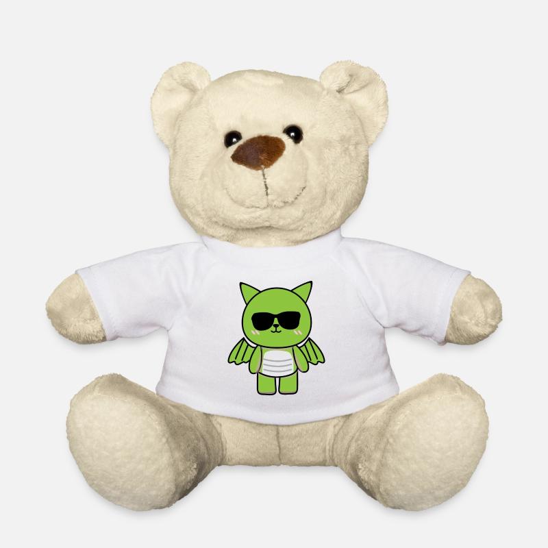 Kleiner Drache Motiv Baby Junge Süßer Grün cool - Teddy - Weiß