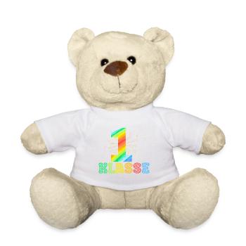 1 Klasse Teddy | zurück zur Schule | First Grade | - Teddy - Weiß - Vorne