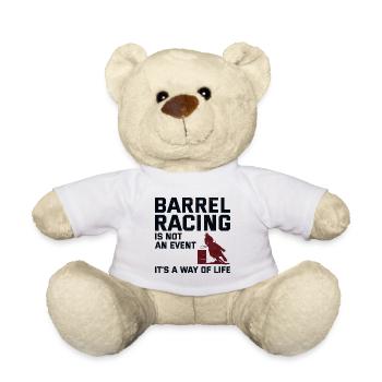 Barrel Racer Racing Horse riding Ride Race Rodeo - Teddy Bear - white - Front