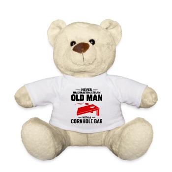 Cornhole Opa Sitzsack Wurf Spiel Vatertag - Teddy - Weiß - Vorne