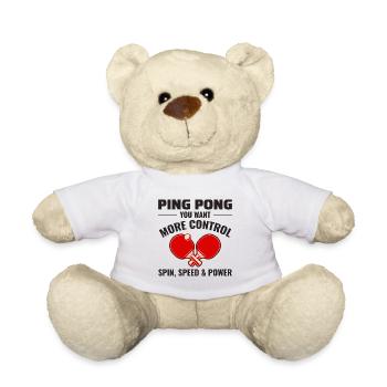 Ping Pong Master Entraîneur de Tennis de Table Paddle Player - Nounours - blanc - Devant