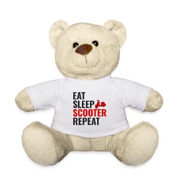 Roller Fahrer Scootering Motorrad Moped Bike - Teddy - Weiß - Vorne