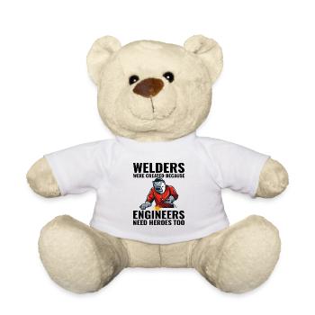 Welding Welder Metal Construction Ironworker Funny - Teddy Bear - white - Front