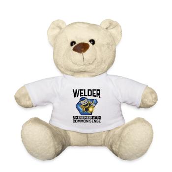 Welding Welder Metal Construction Ironworker - Teddy Bear - white - Front