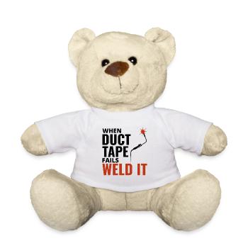 Welding Welder Metal Construction Ironworker - Teddy Bear - white - Front
