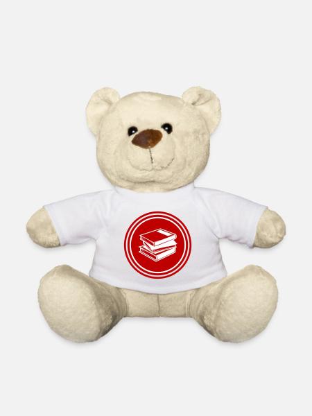 Bücher lesen - Teddy - Weiß