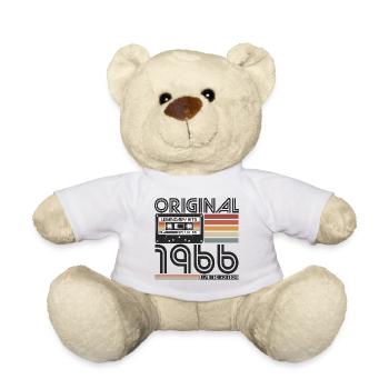 1966 Naissance vintage rétro anniversaire - Nounours - blanc - Devant