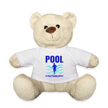 Deep Water Aqua jogging Pool Running Fitness - Teddy Bear - white - Front