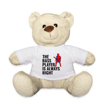 Bass Guitar Player Music Musician Bassist Funny - Teddy Bear - white - Front