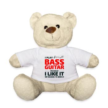 Bass Guitar Player Music Musician Bassist Funny - Teddy Bear - white - Front