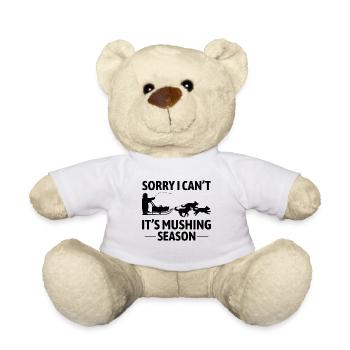 Husky Sledding Sled Dog Racing Alaskan Racers - Teddy Bear - white - Front